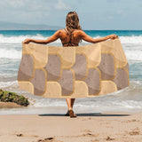 Bread Toast Pattern Print Design 04 Beach Towel