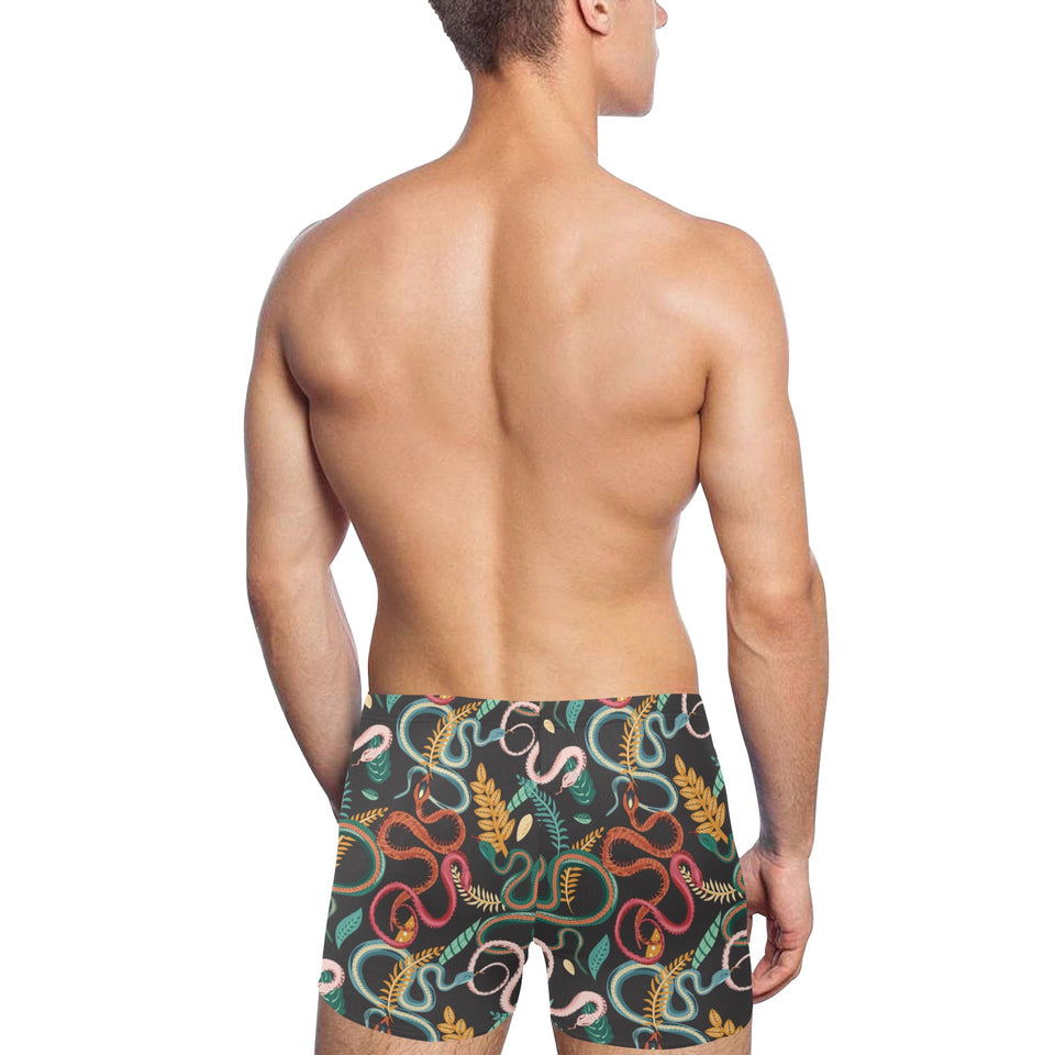 Colorful snake plant pattern Men's Swimming Trunks