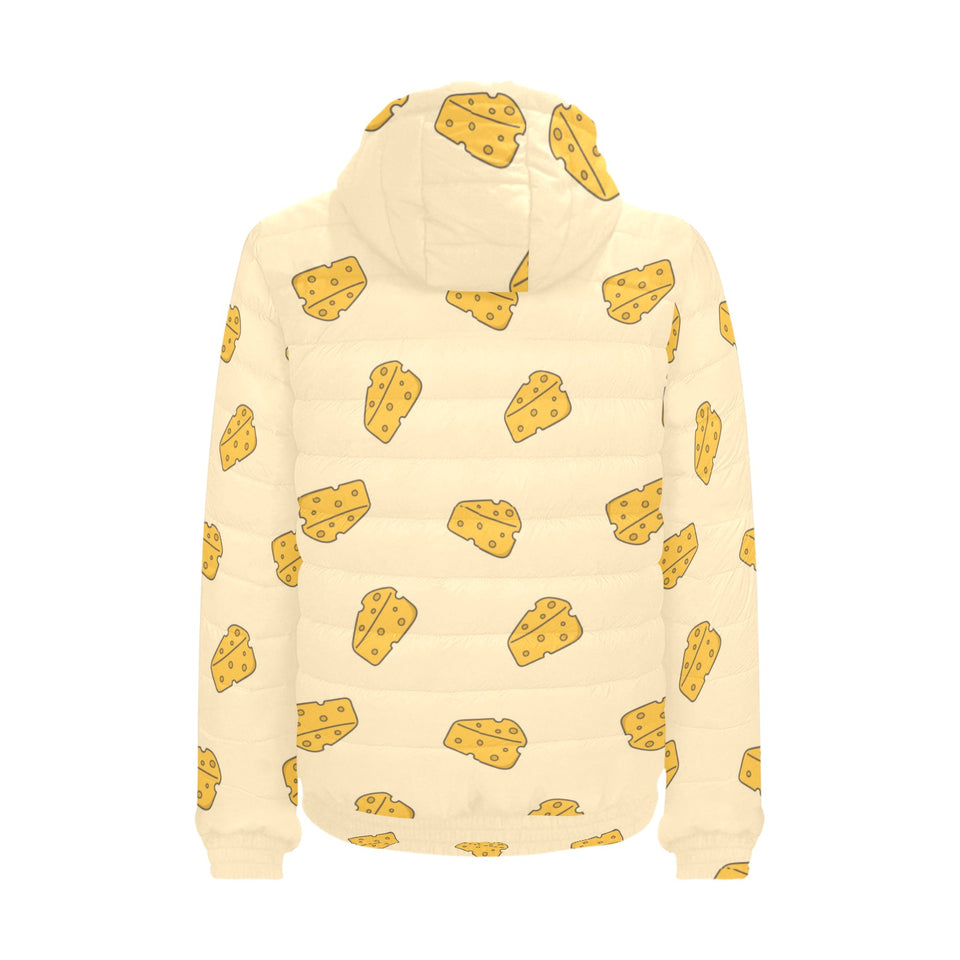 Cheese pattern Men's Padded Hooded Jacket