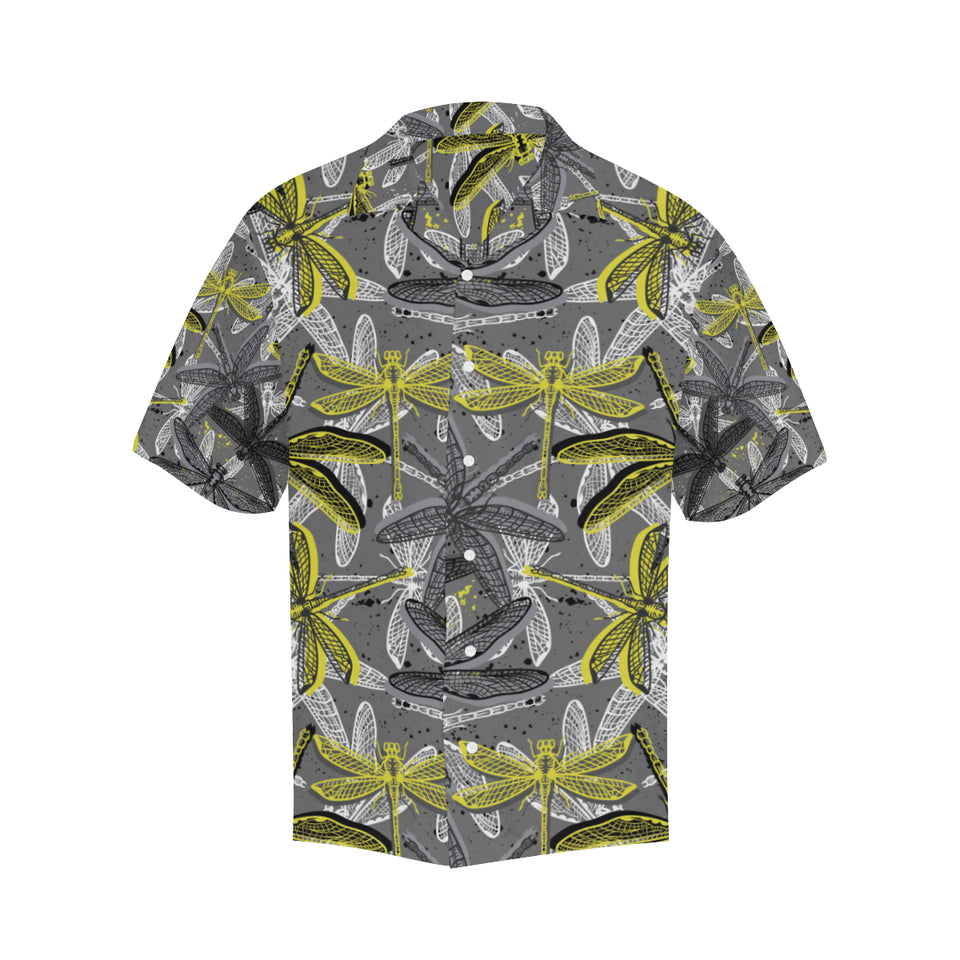 Hand drawn dragonfly pattern Men's All Over Print Hawaiian Shirt