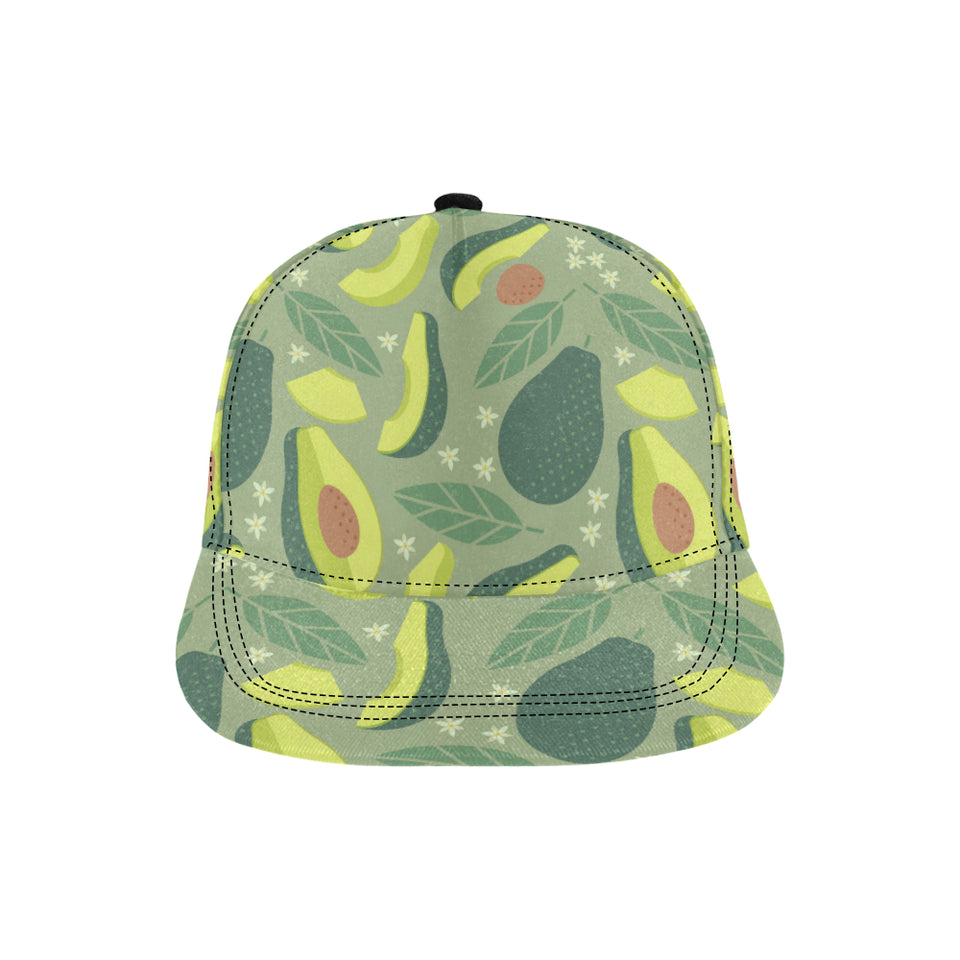 Avocado pattern All Over Print Snapback Cap