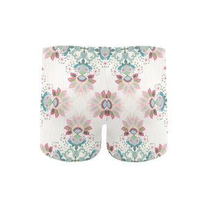 Square floral indian flower pattern Men's Swimming Trunks