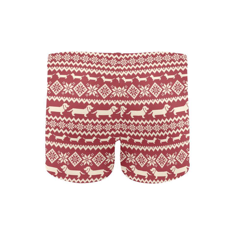 Dachshund Nordic pattern Men's Swimming Trunks