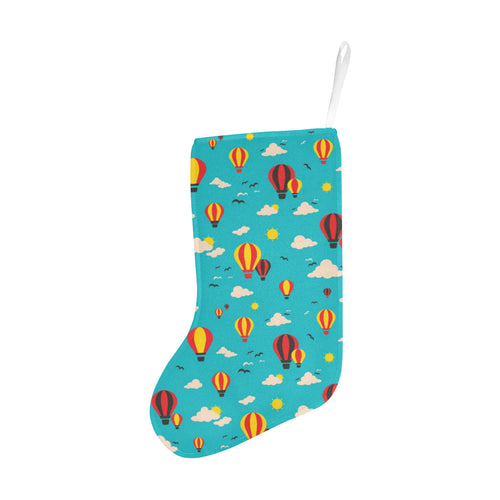 Hot Air Balloon Sky Pattern Christmas Stocking
