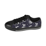 Chihuahua space helmet. astronaut pattern Men's Low Top Canvas Shoes Black