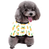 Pineapples pattern All Over Print Pet Dog Round Neck Fuzzy Shirt