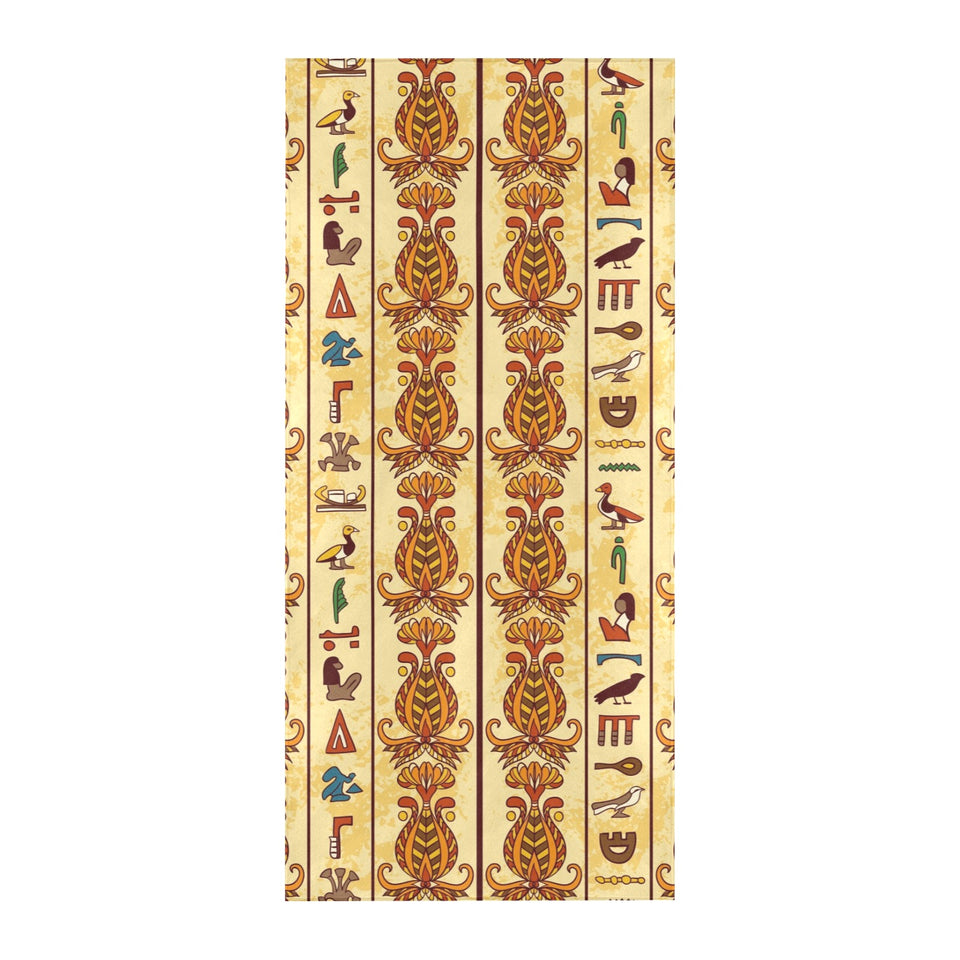 Egypt Hieroglyphics Pattern Print Design 04 Beach Towel
