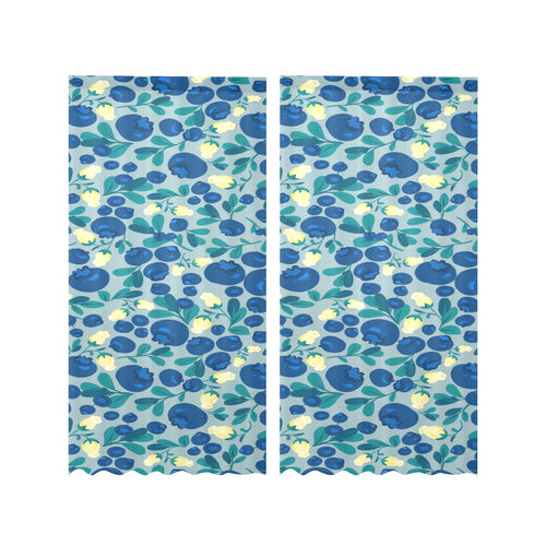 blueberry design pattern Gauze Curtain