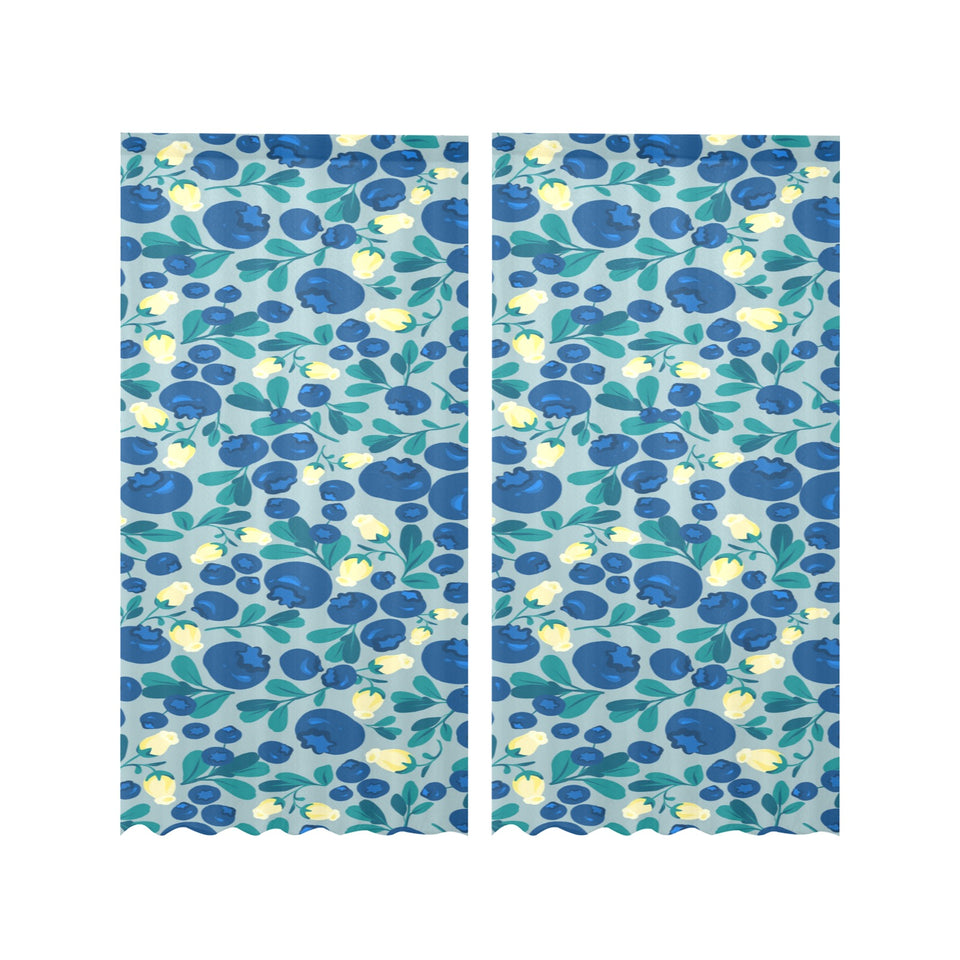 blueberry design pattern Gauze Curtain