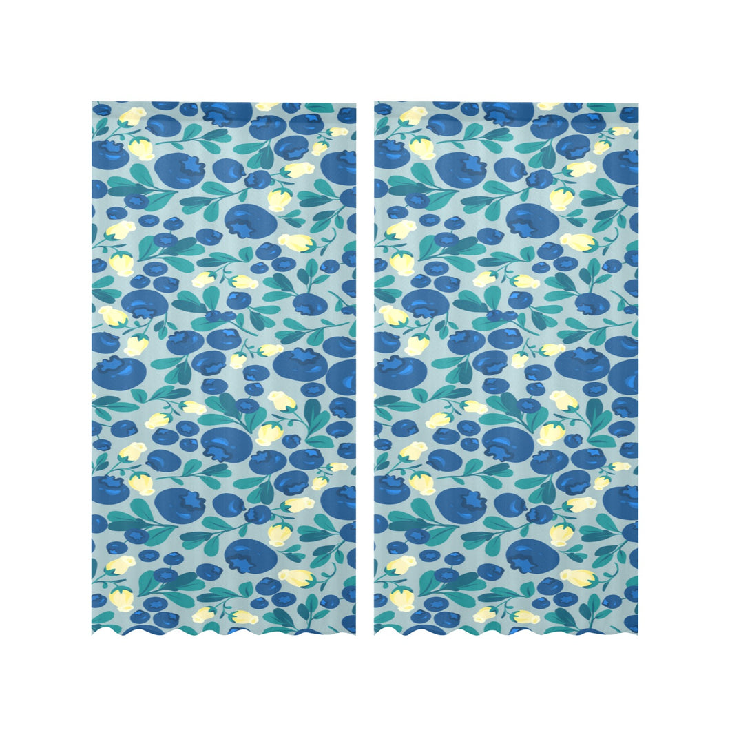 blueberry design pattern Gauze Curtain
