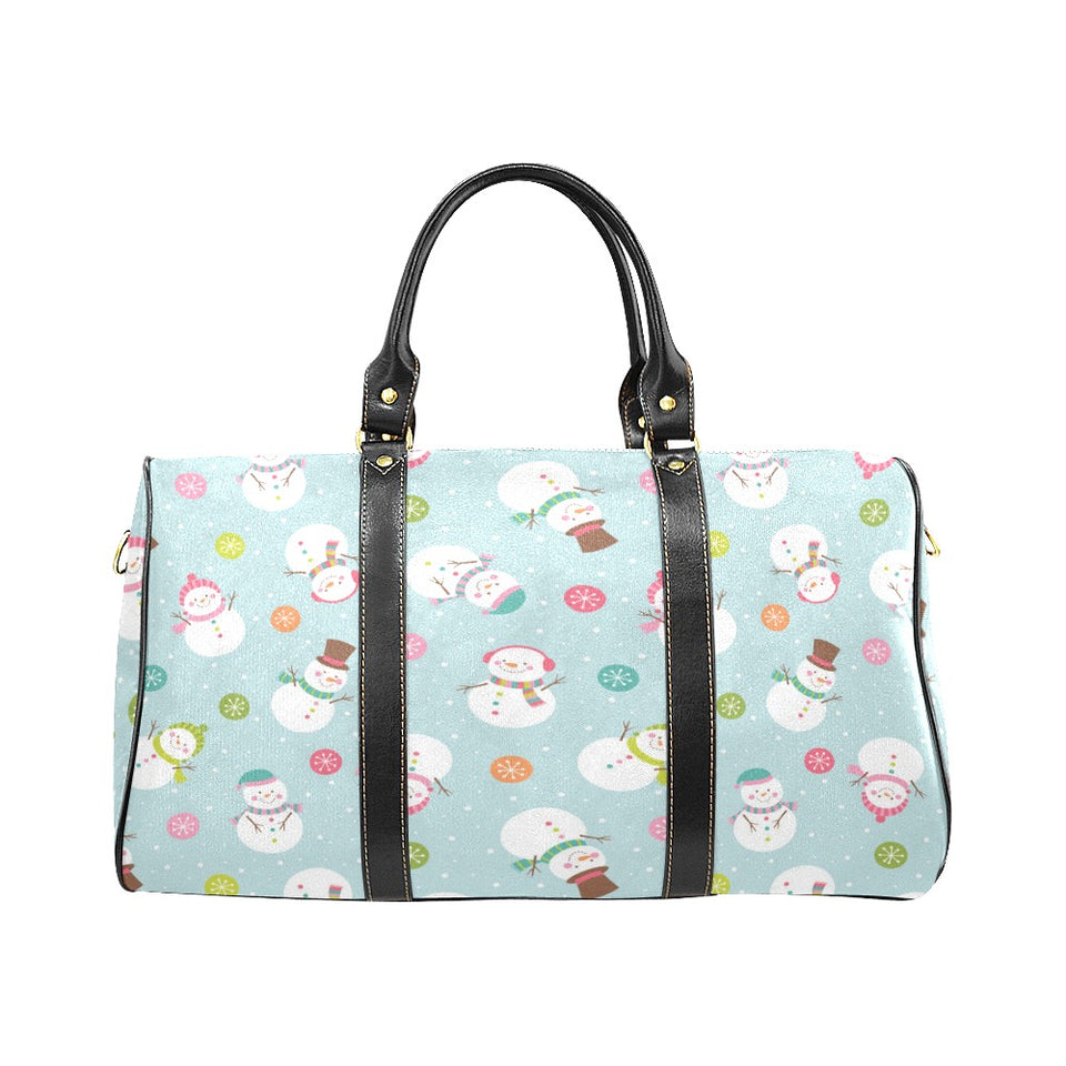 Cute snowman snowflake pattern Travel Bag