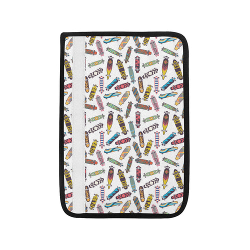 Skate Board Pattern Print Design 05 Car Seat Belt Cover