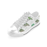 Chameleon lizard pattern Men's Low Top Shoes White