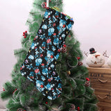 Skull flower roses leave pattern Christmas Stocking