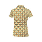 English Bulldog Pattern Print Design 02 Women's All Over Print Polo Shirt