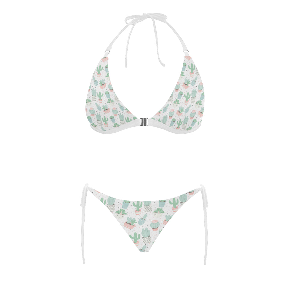Pastel color cactus pattern Sexy Bikinis Two-Piece Swimsuits