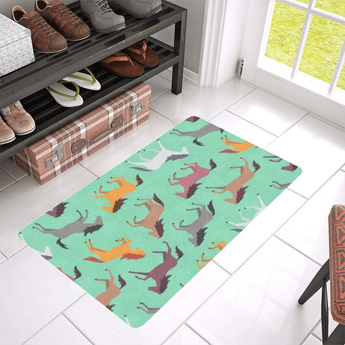 Colorful horses pattern Doormat