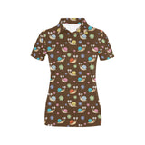 Snail Pattern Print Design 03 Women's All Over Print Polo Shirt