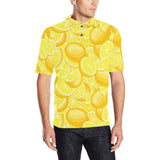 lemon pattern Men's All Over Print Polo Shirt