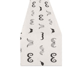 Mustache Beard Pattern Print Design 05 Table Runner