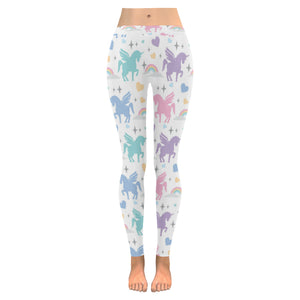 colorful unicorn rainbow heart pattern Women's Legging Fulfilled In US