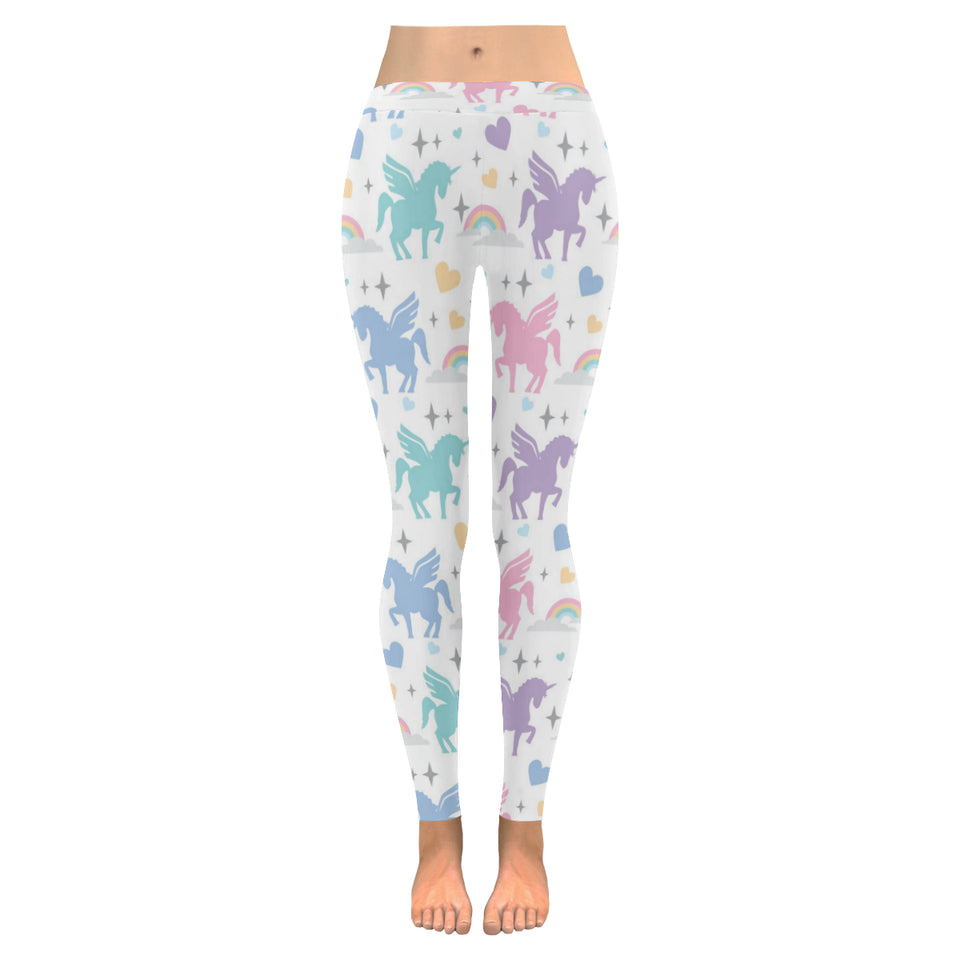 colorful unicorn rainbow heart pattern Women's Legging Fulfilled In US