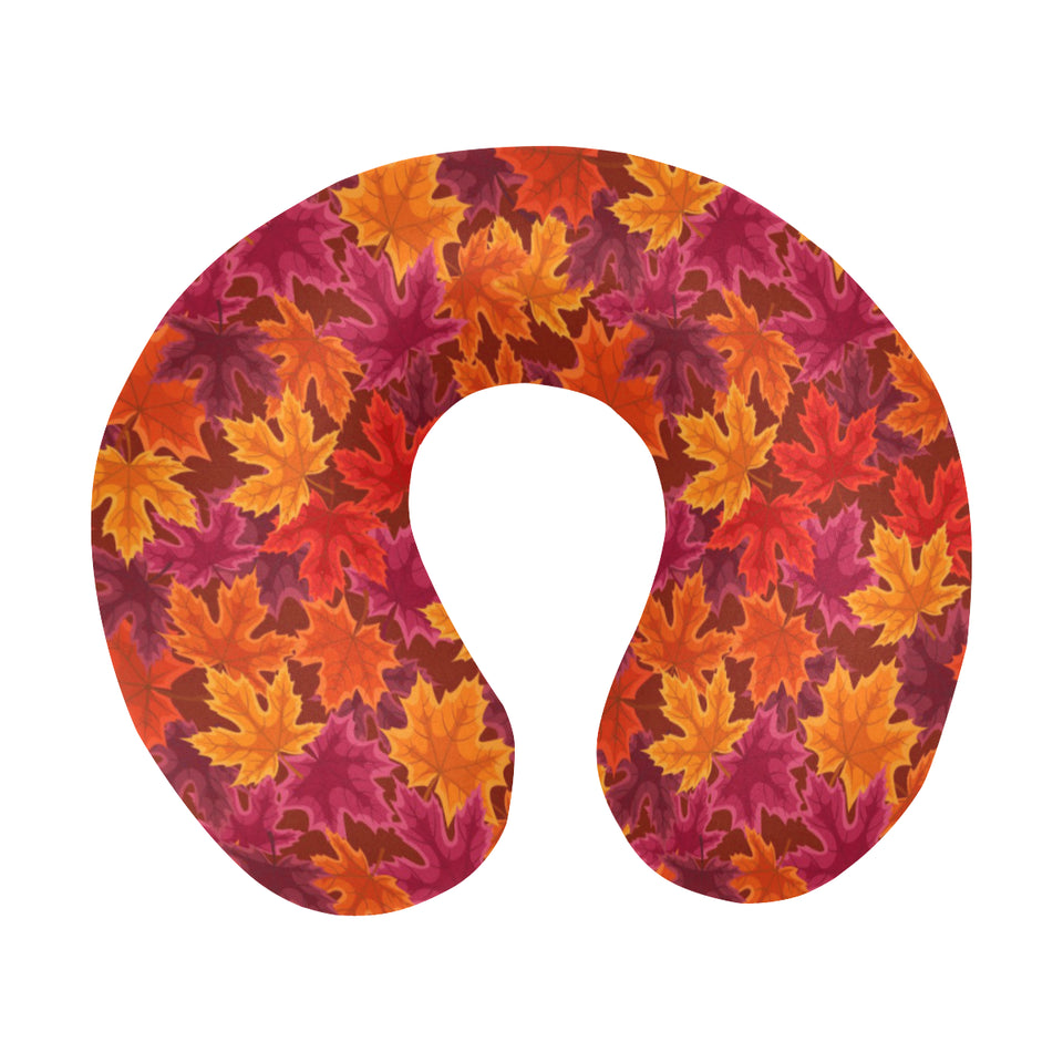 Autumn maple leaf pattern U-Shaped Travel Neck Pillow
