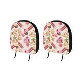Cake cupcake sweets pattern Car Headrest Cover