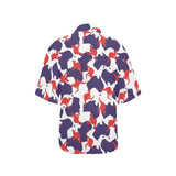 Kangaroo Australian pattern Women's All Over Print Hawaiian Shirt