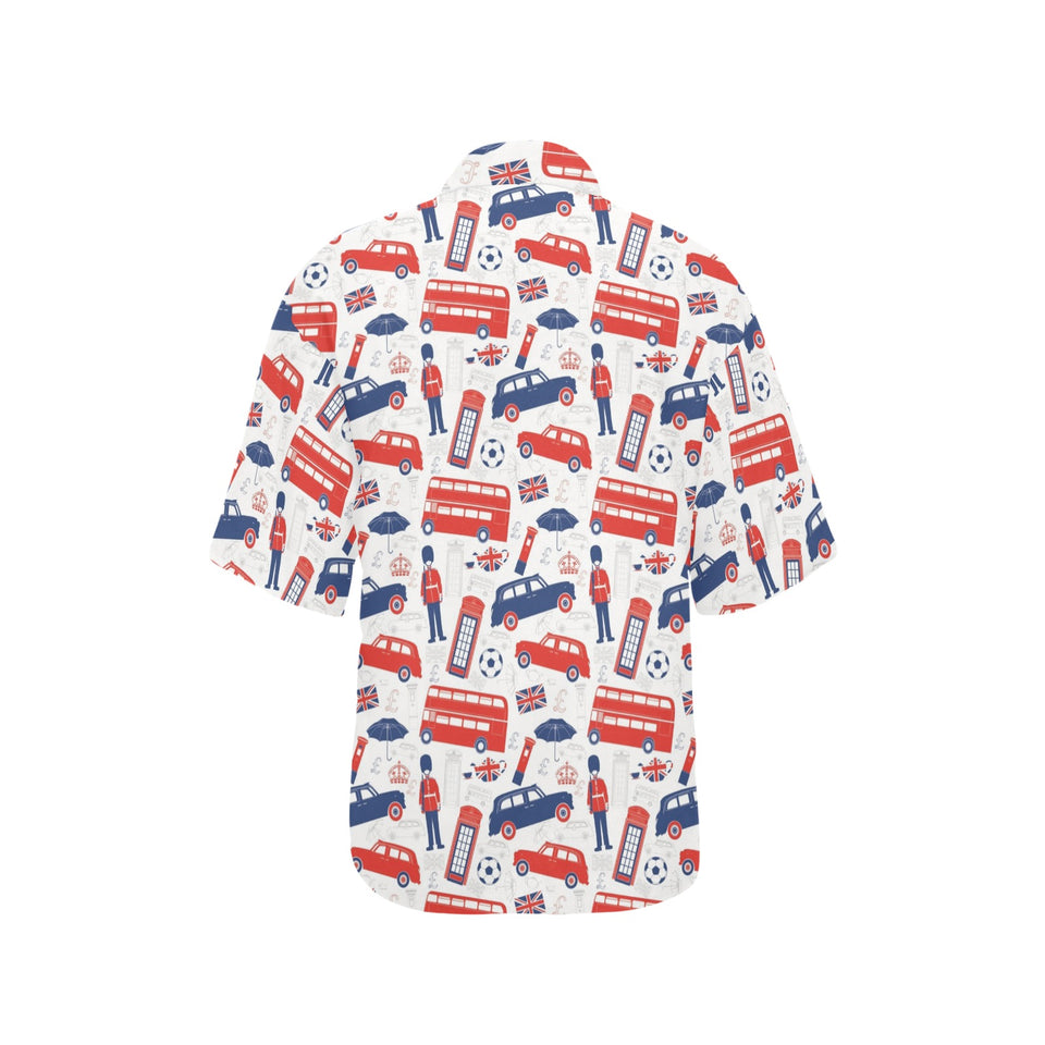 British Pattern Print Design 03 Women's All Over Print Hawaiian Shirt