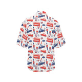 British Pattern Print Design 03 Women's All Over Print Hawaiian Shirt