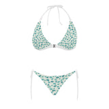 Green ginkgo leaves pattern Sexy Bikinis Two-Piece Swimsuits
