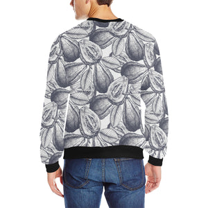 Guava tropical hand drawn pattern Men's Crew Neck Sweatshirt