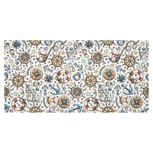 Cute nautical steering wheel anchor pattern Tablecloth