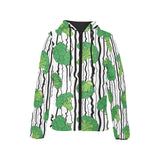 Cool Broccoli pattern Women's Padded Hooded Jacket