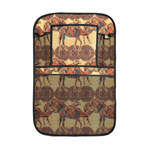 Camel polynesian tribal design pattern Car Seat Back Organizer