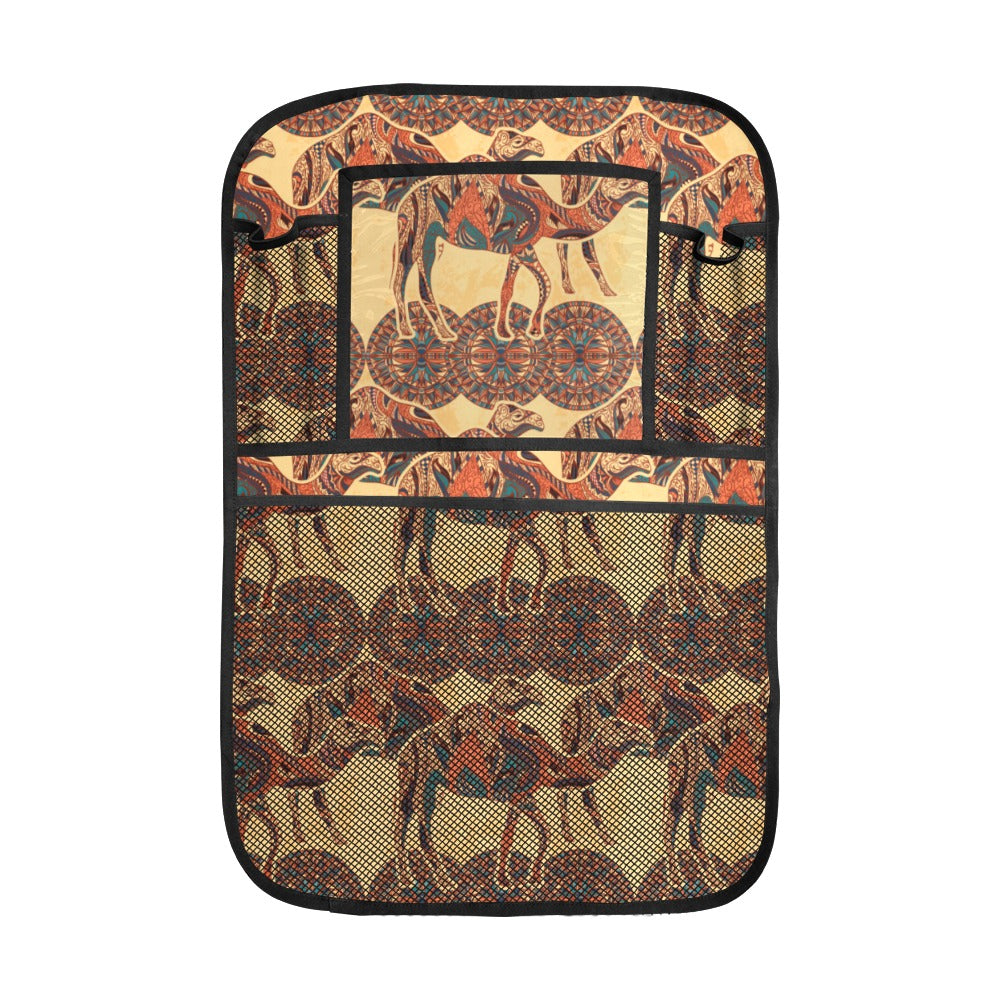 Camel polynesian tribal design pattern Car Seat Back Organizer