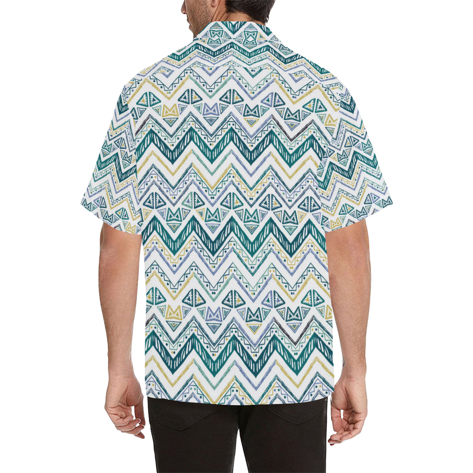 zigzag  chevron paint design pattern Men's All Over Print Hawaiian Shirt