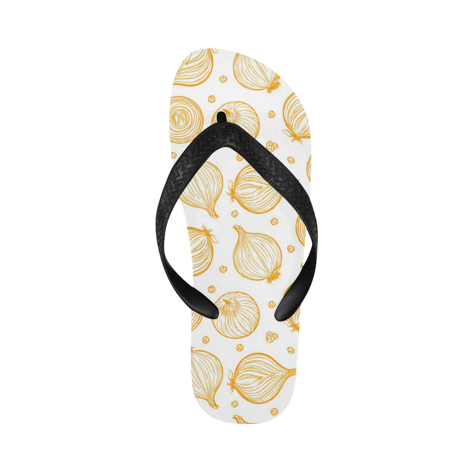 hand drawn onion pattern Unisex Flip Flops