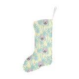 French bulldog hawaii blackground Christmas Stocking