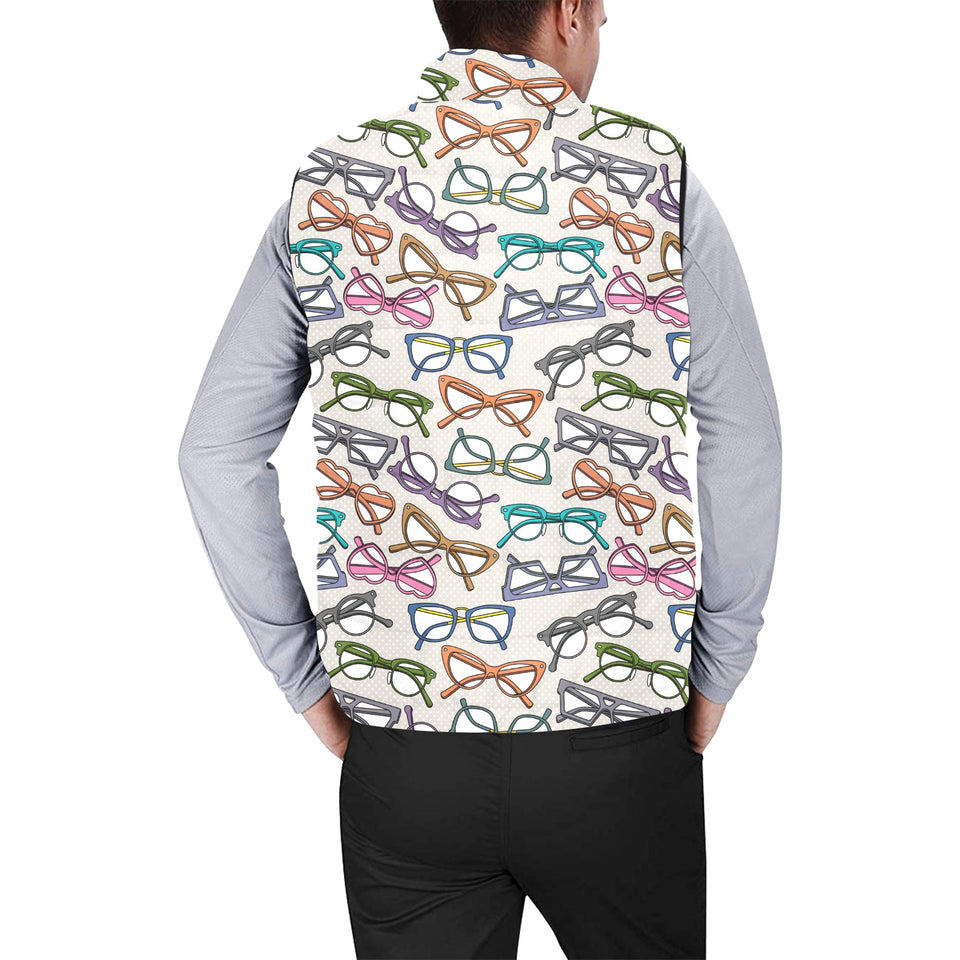 Sun Glasses Pattern Print Design 01 Men's Padded Vest