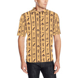 Egypt Hieroglyphics Pattern Print Design 02 Men's All Over Print Polo Shirt