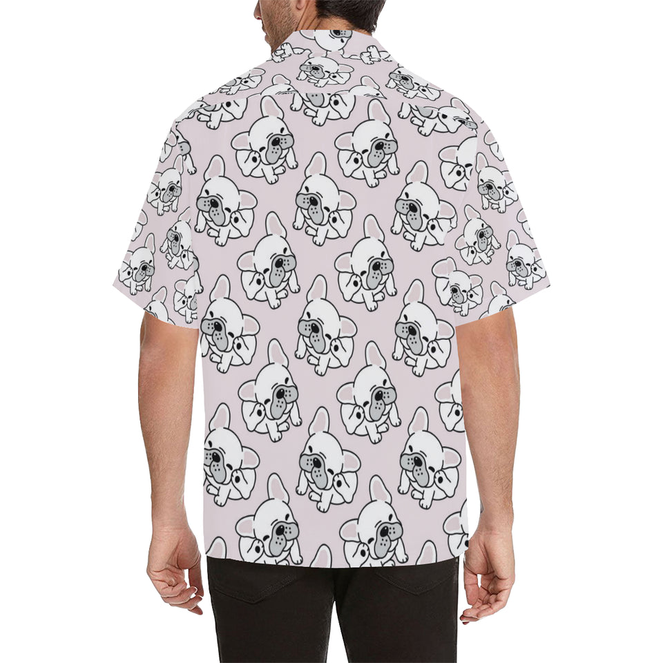 Cute french bulldog pattern Men's All Over Print Hawaiian Shirt