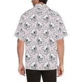 Cute french bulldog pattern Men's All Over Print Hawaiian Shirt