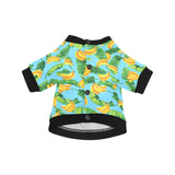 banana leaves banana design pattern All Over Print Pet Dog Round Neck Fuzzy Shirt