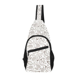 cacao beans leaves pattern All Over Print Chest Bag