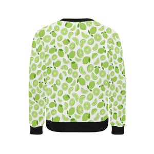 Lime design pattern Men's Crew Neck Sweatshirt
