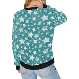 Vintage star pattern Women's Crew Neck Sweatshirt