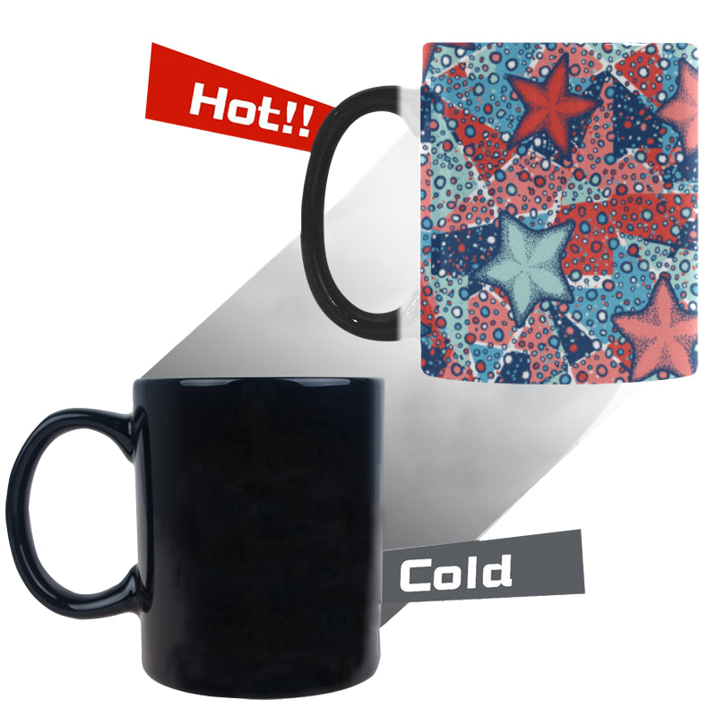Hand drawn colorful starfish Morphing Mug Heat Changing Mug