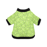 Slices of Lime pattern All Over Print Pet Dog Round Neck Fuzzy Shirt